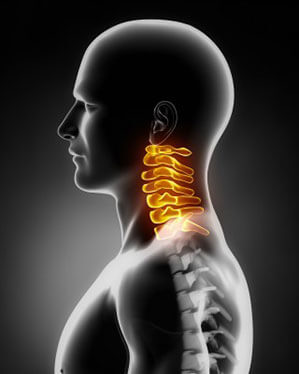 Man with pain in his neck
